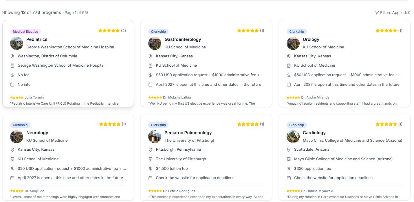 Oportunidades de estágios em hospitais renomados no ClerkFinder