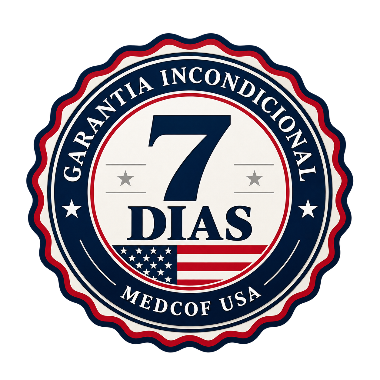 Selo MedCof de garantia incondicional de 7 dias